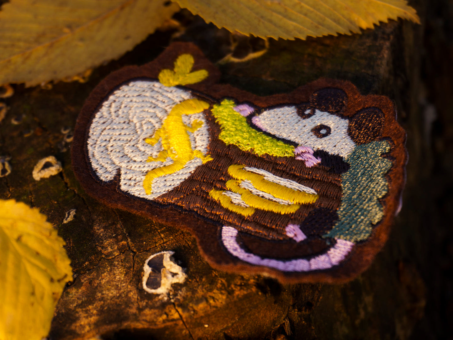 Parche para coser de zarigüeya y amigos