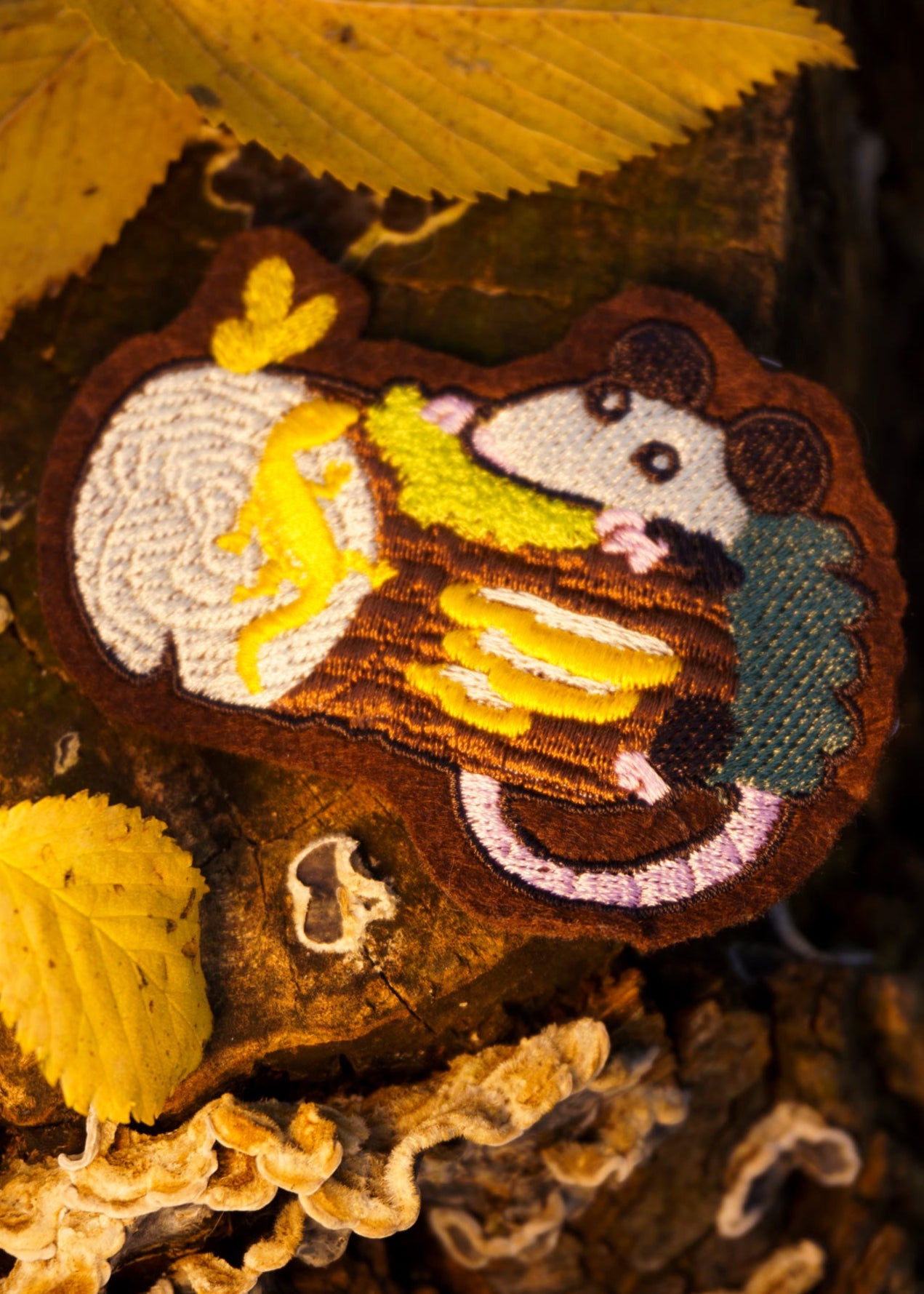 Parche para coser de zarigüeya y amigos