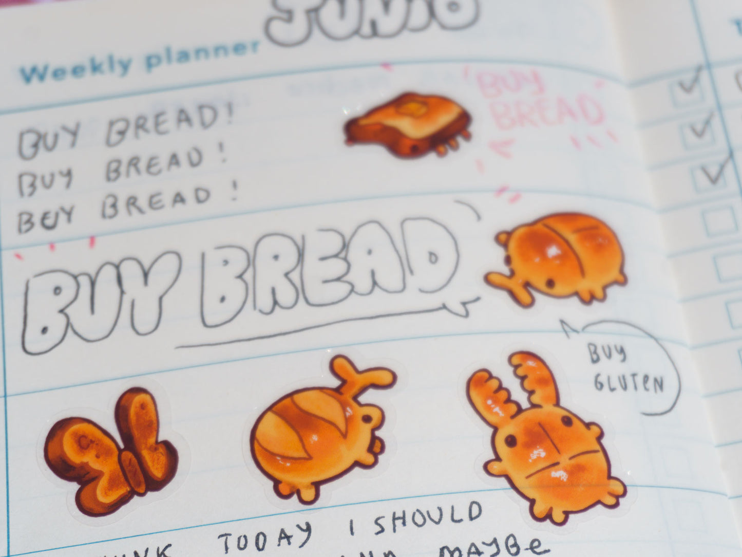 Bakery Bugs Transparent Sticker Sheet