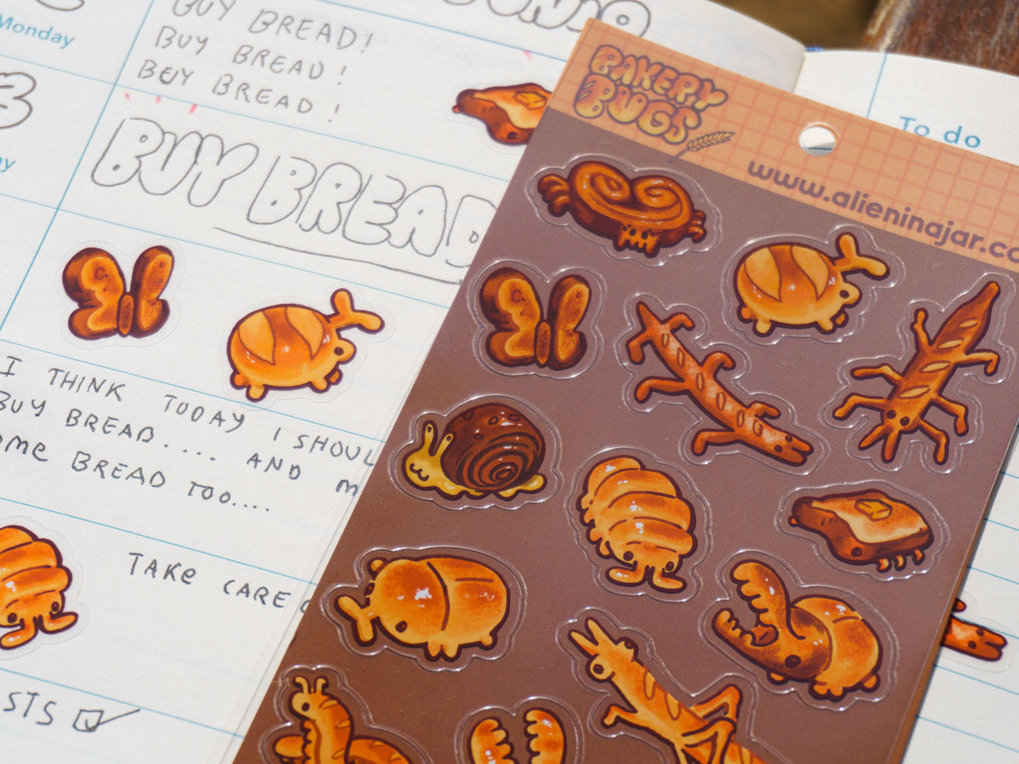 Bakery Bugs Transparent Sticker Sheet