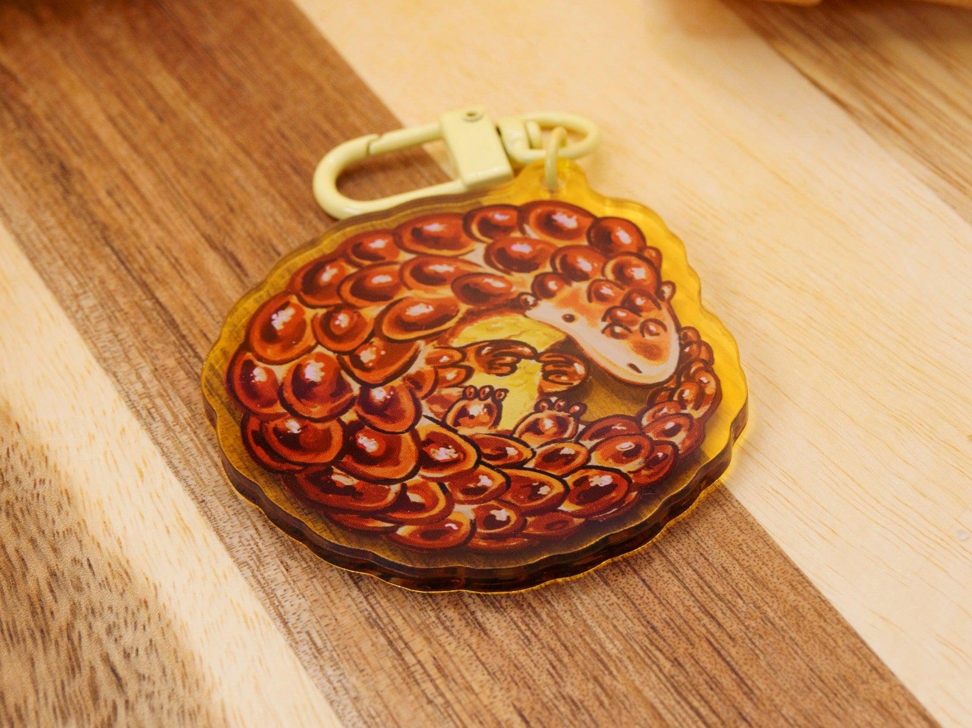 Brioche Pangolin Acrylic Keycharm AlienInAJar