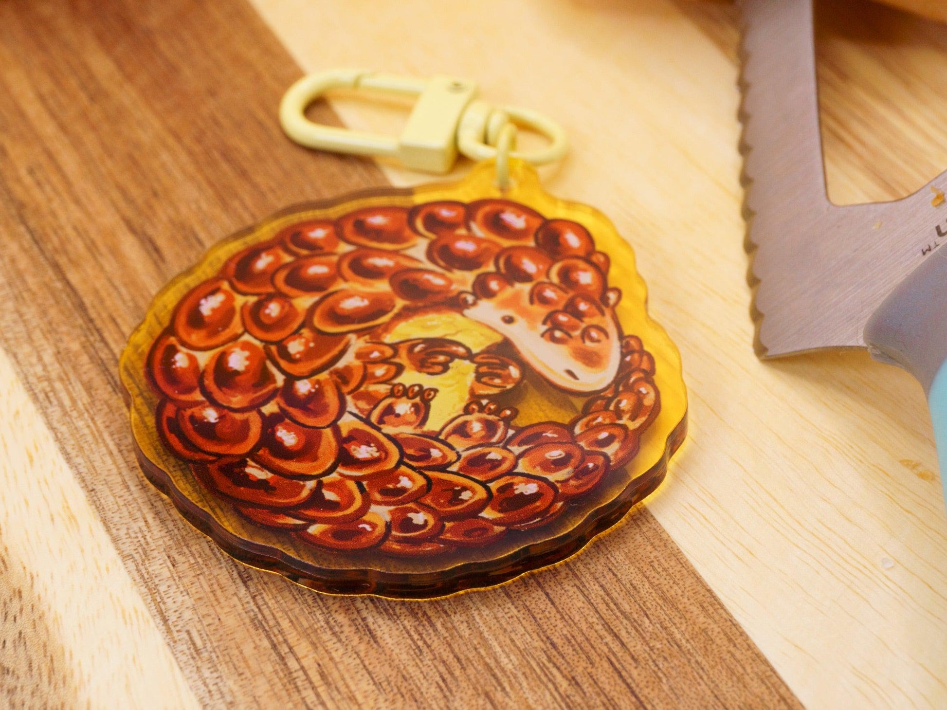 Brioche Pangolin Acrylic Keycharm AlienInAJar