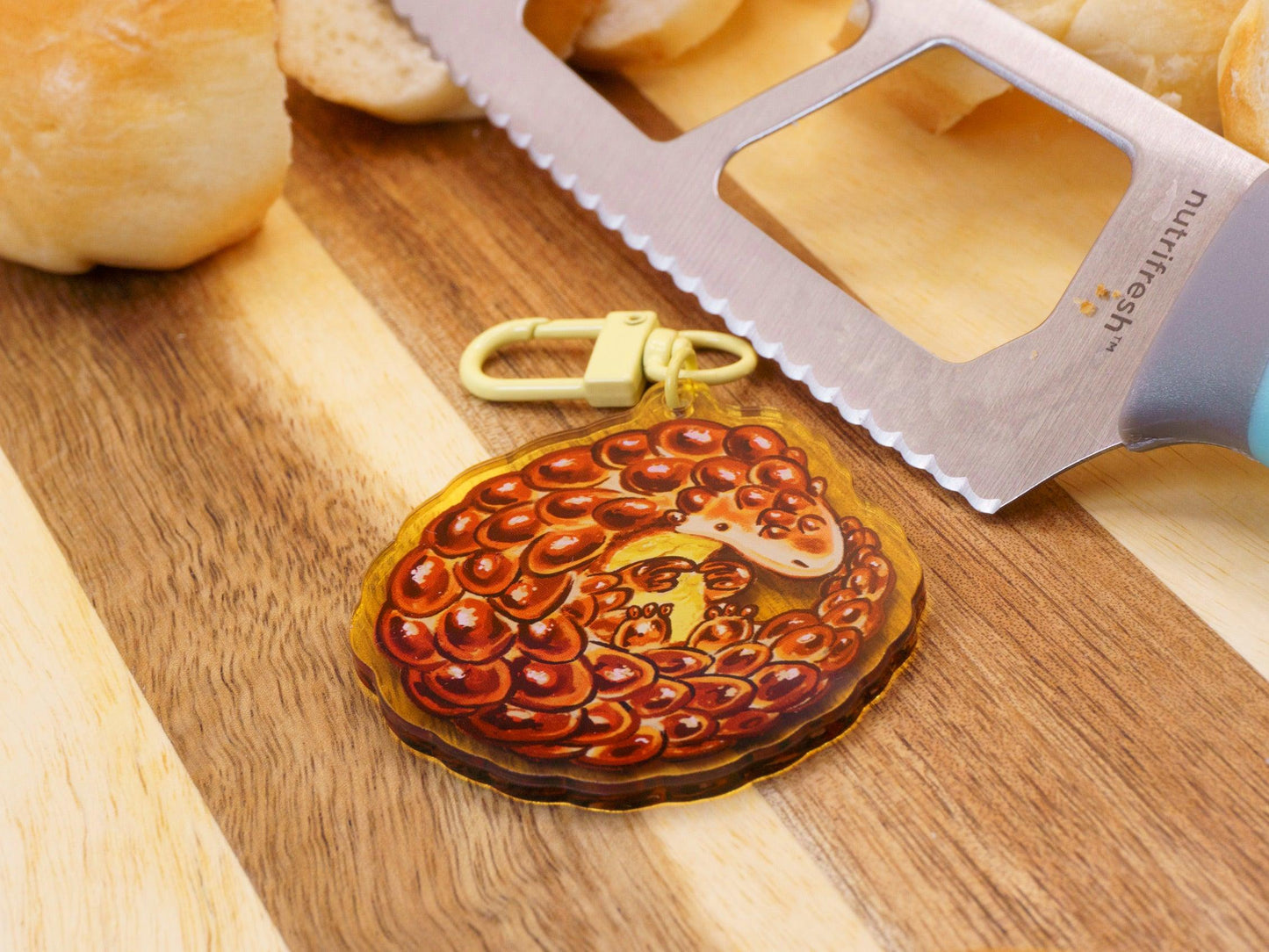 Brioche Pangolin Acrylic Keycharm AlienInAJar