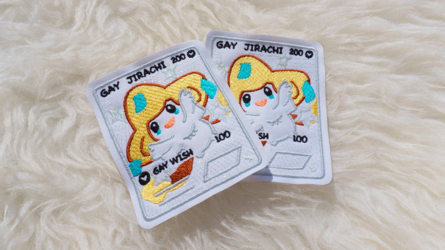 Gay Jirachi Holographic Card Sew-On Patch AlienInAJar