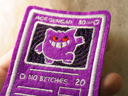 Ace Gengar Card Sew-On Patch AlienInAJar