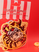 Load image into Gallery viewer, 8-Sticker Pack Delicious Animals Series #2
