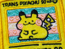 Load image into Gallery viewer, Trans Masc Pikachu Pokemon Card Sew-On Patch
