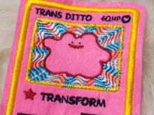 Load image into Gallery viewer, Trans Ditto Pink Pokemon Card Sew-On Patch
