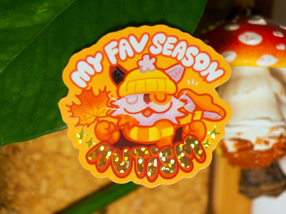 My Fav Season Autism Holographic Sticker