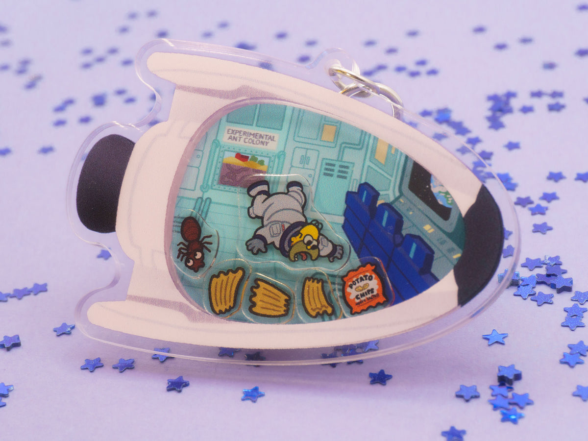 Llavero acrílico con forma de helicóptero de Homer