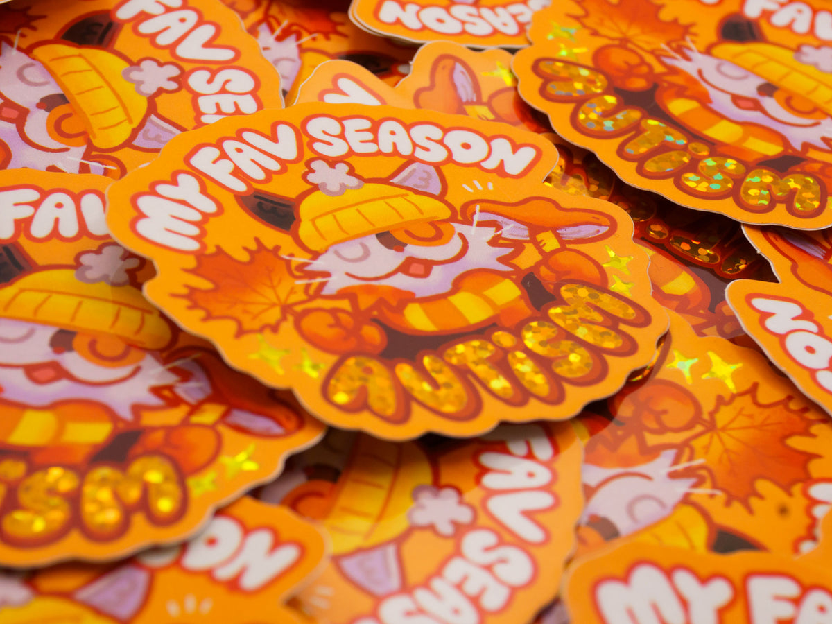 My Fav Season Autism Holographic Sticker