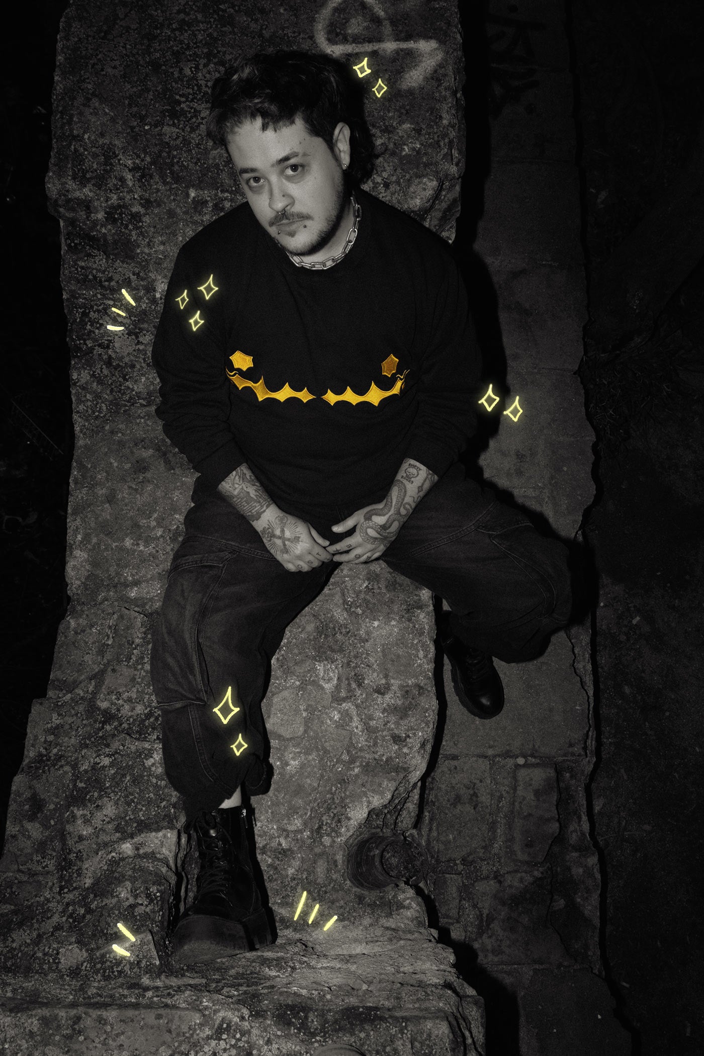 TOP SURGERY STARS CREWNECK SWEATER