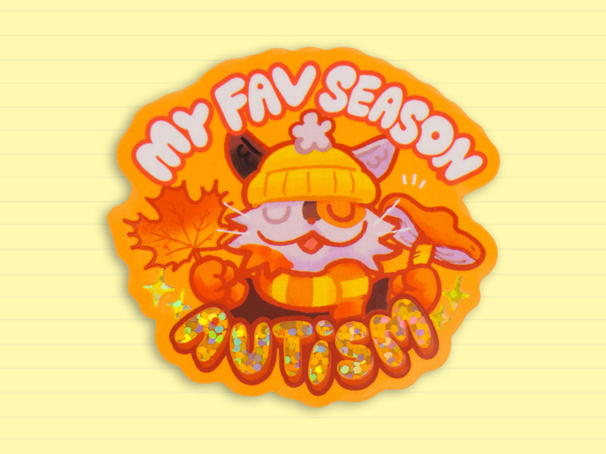My Fav Season Autism Holographic Sticker