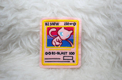 Pokémon Mew Embroidered Iron-On Patch - Small Pink Psychic Mythical Character