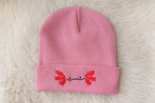 Load image into Gallery viewer, AXOLOTL PINK AND GREEN BEANIE
