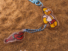 Load image into Gallery viewer, Homer and Pinchy Acrylic Keycharm
