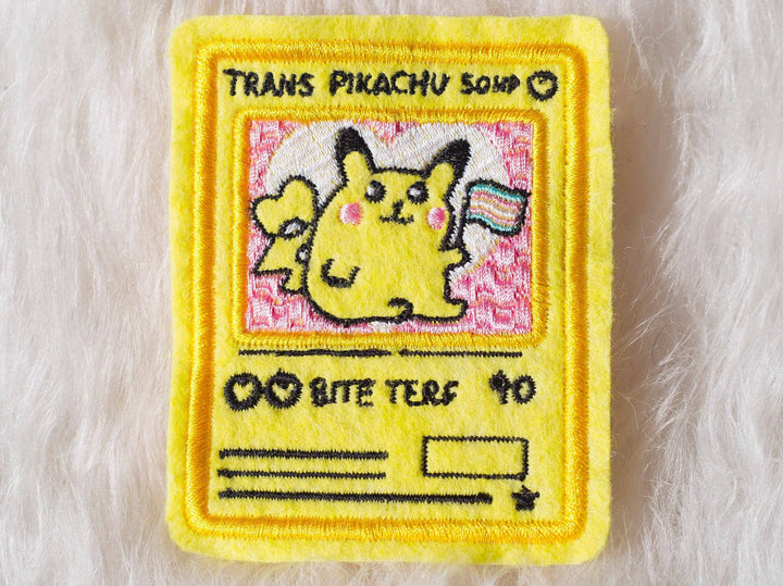Trans Pikachu Pokemon Card Sew-On Patch