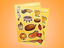 Load image into Gallery viewer, Cat Spanish food Peel-off sticker sheet A5
