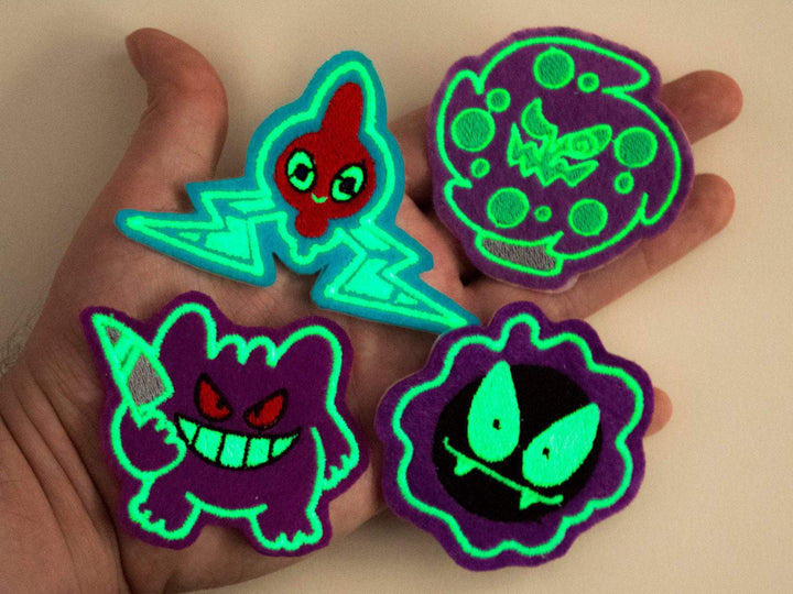 Ghost Pokemon Glow in the dark Sew-On Patches