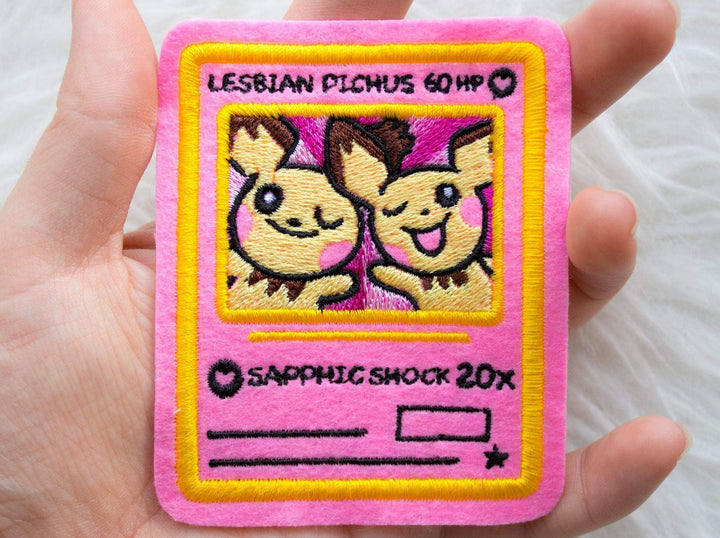 Lesbian Pichus Card Sew-On Patch