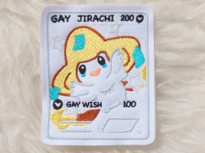 Gay Jirachi Holographic Card Sew-On Patch