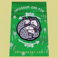 Load image into Gallery viewer, Spinning Opossum Enamel Pin
